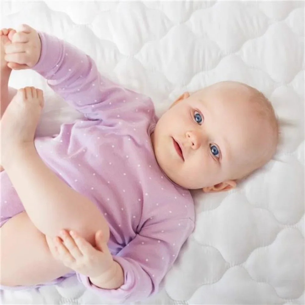 Waterproof Mattress Pad Protector,Cotton Fabric Absorbent and Soft Pack and Play